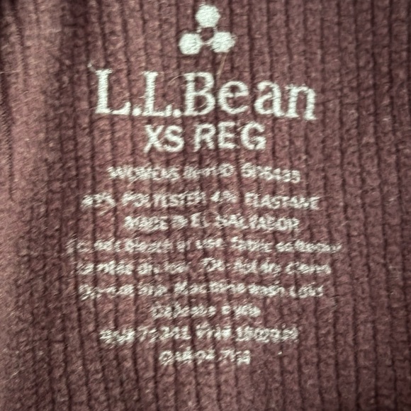 Women's L.L.Bean Base Layer Hoodie Plum Color - Size XS - Picture 6 of 6